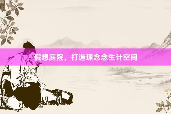 假想庭院，打造理念念生计空间
